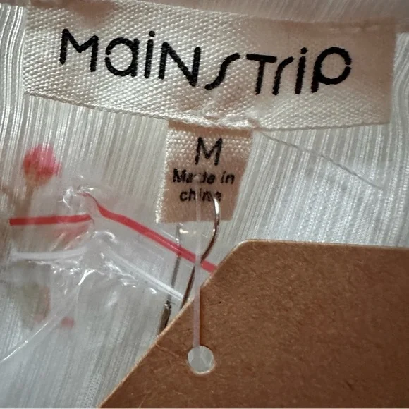 Mainstrip Amy Floral Print Dress Long Sleeve Holiday Mini White Medium No Belt - Picture 15 of 15